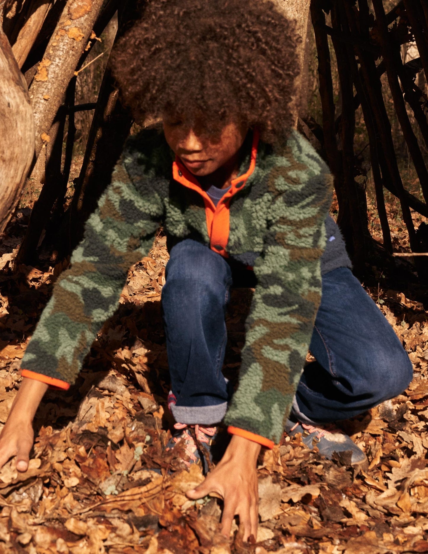 Borg Chuck-on Jacket-Colourblock Camo