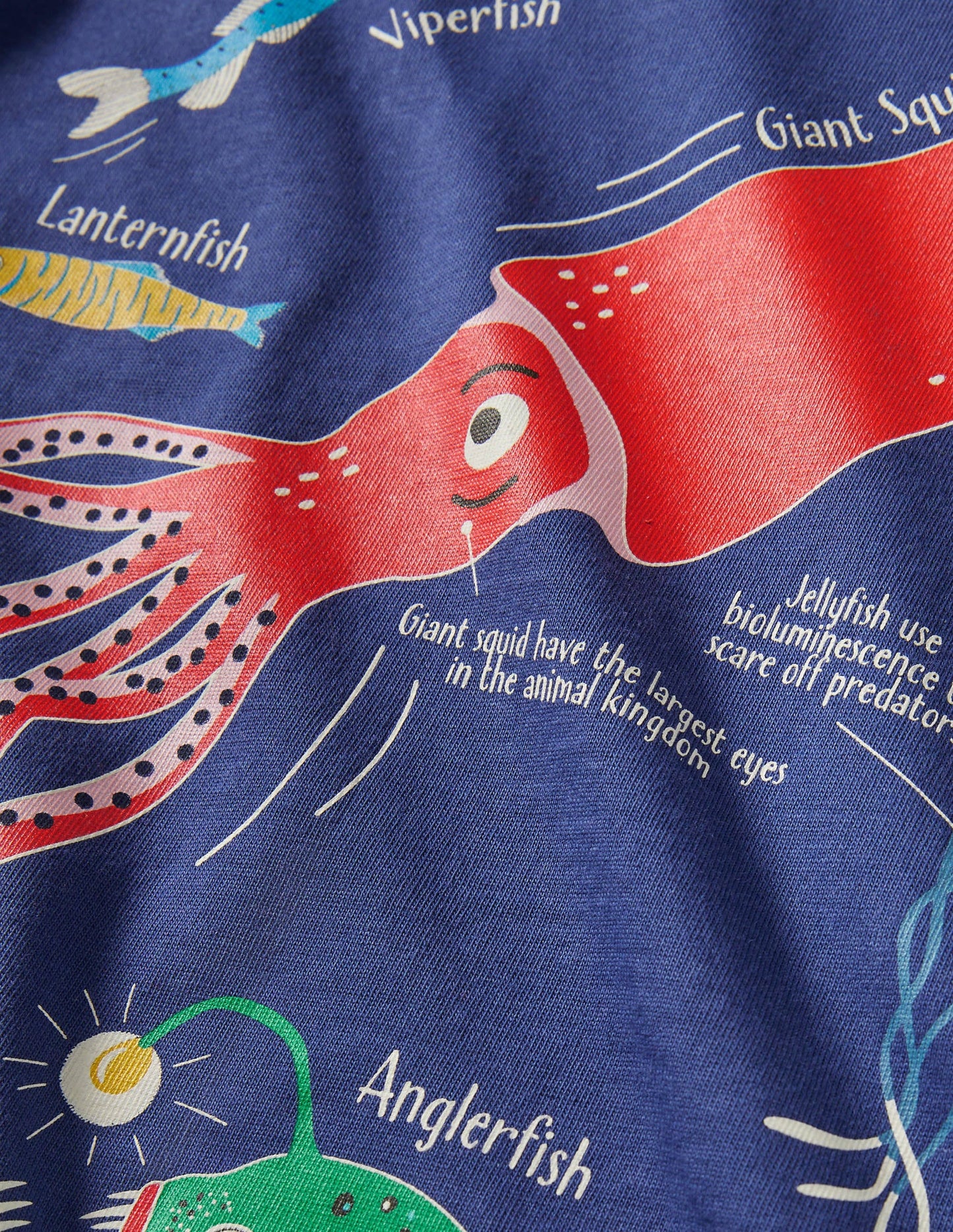 Blue Sea Creatures Glow-in-the-Dark T-Shirt-Starboard Blue Creatures