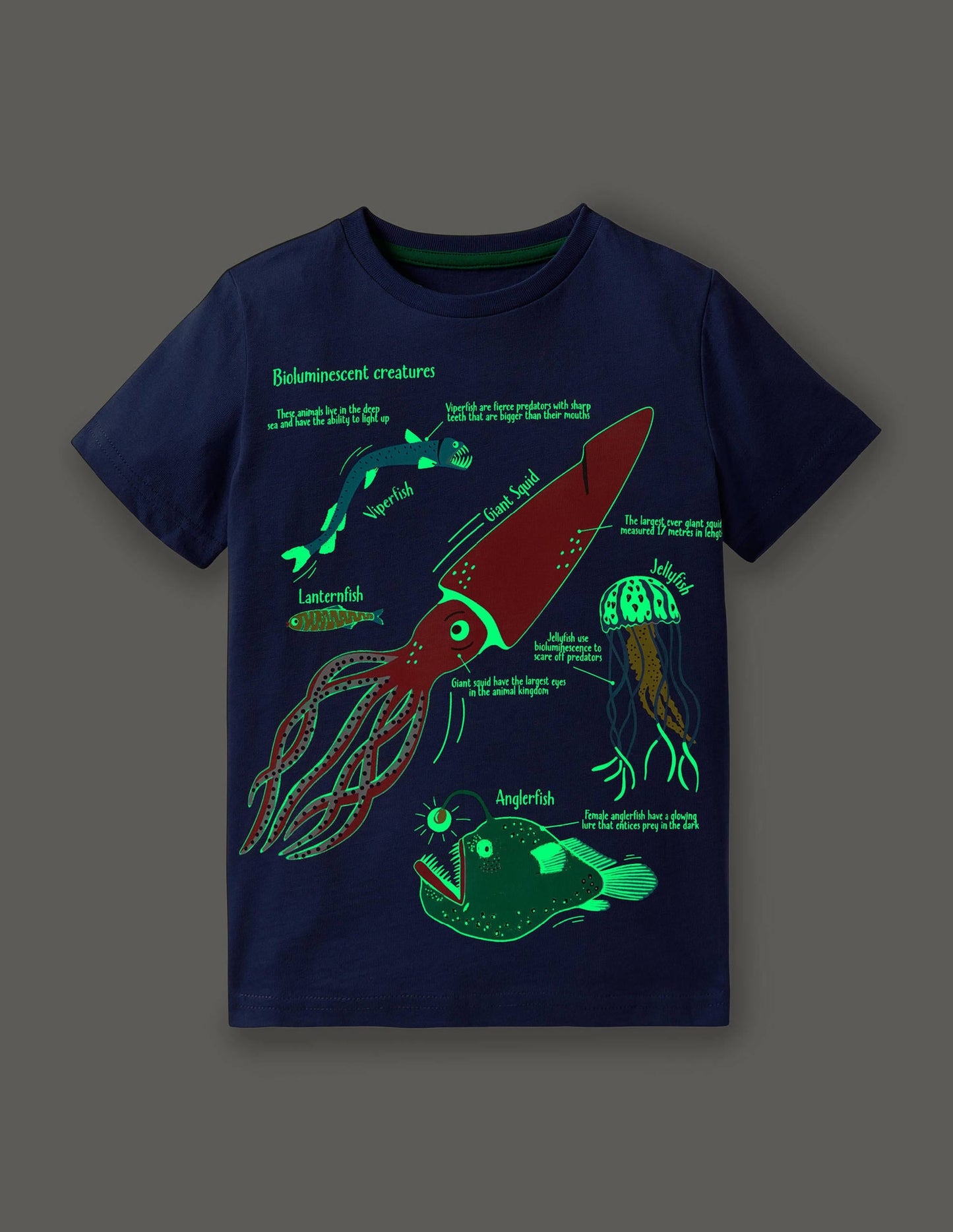 Blue Sea Creatures Glow-in-the-Dark T-Shirt-Starboard Blue Creatures