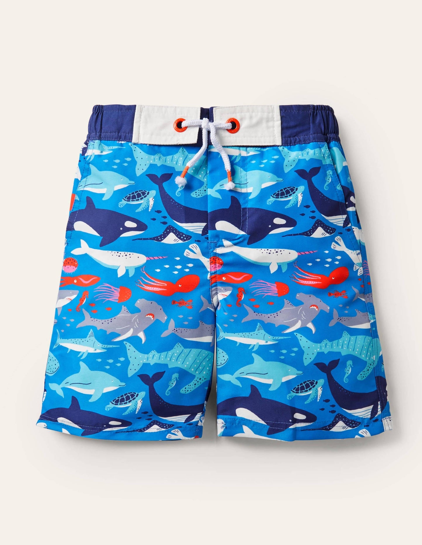 Board Shorts-Moroccan Blue Under the Sea