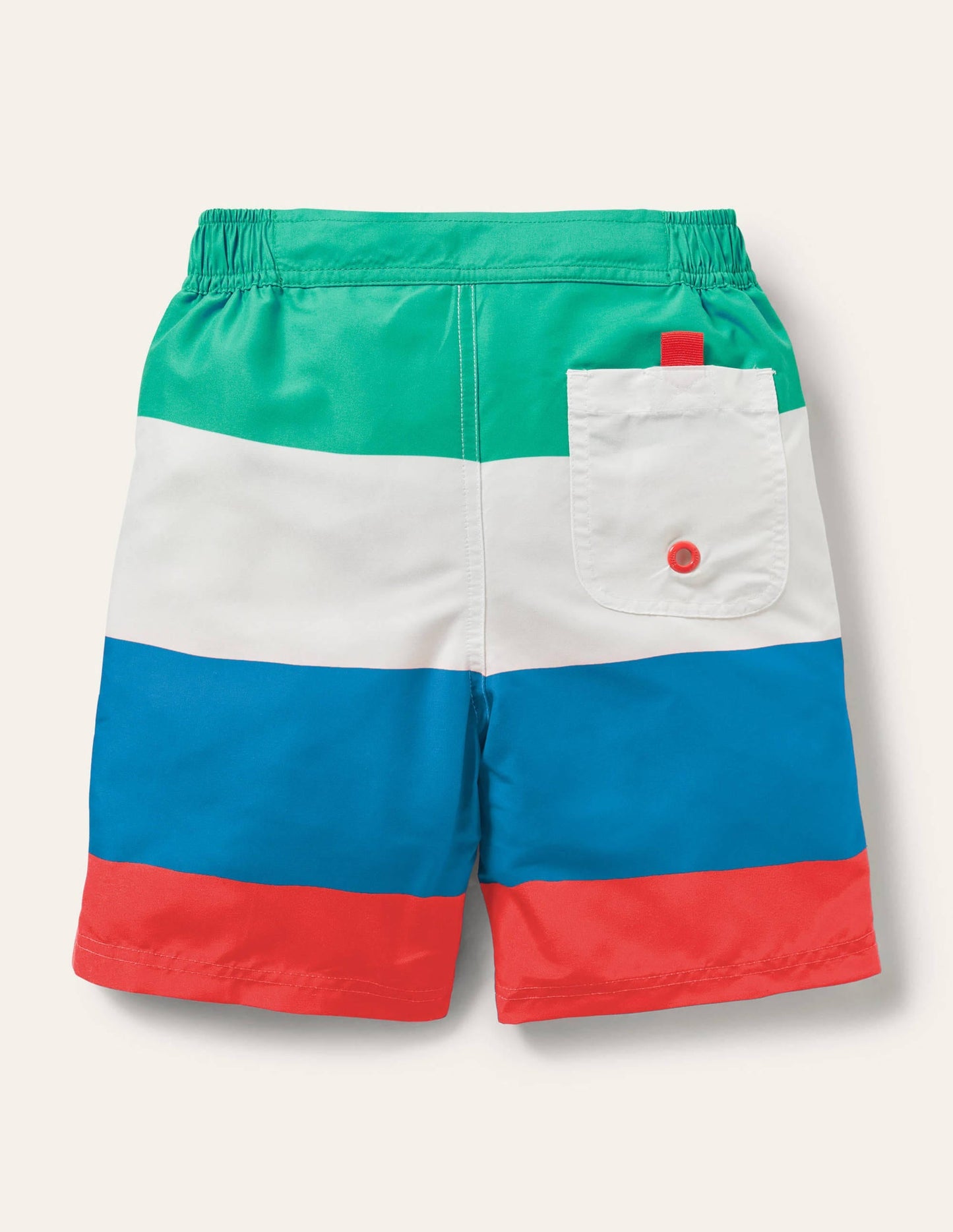 Board Shorts-Hot Coral Multi Stripe
