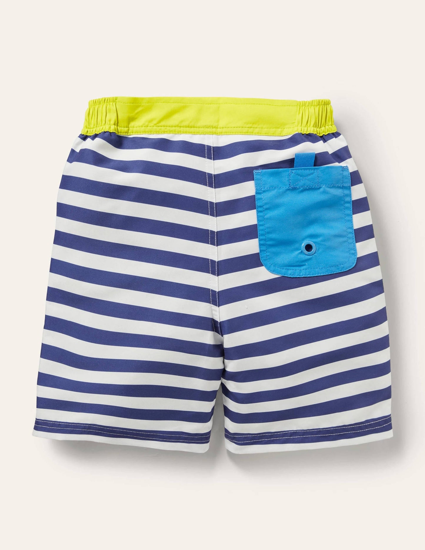 Board Shorts-Ivory/Navy Stripe