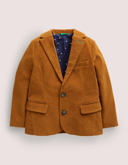 Brown Cord Party Blazer-Butterscotch Brown Cord