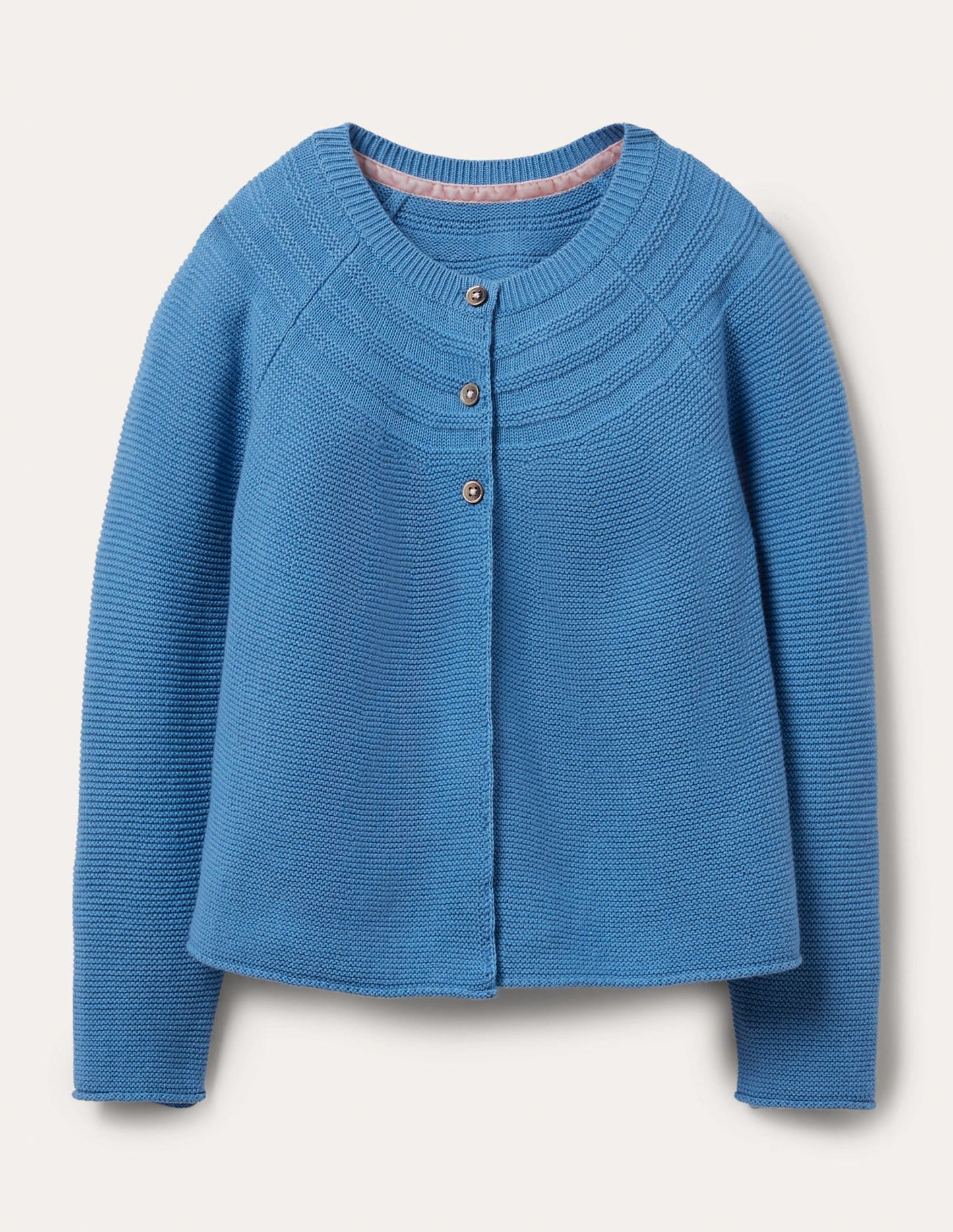 Blue Cashmere Blend Cardigan-Elizabethan Blue