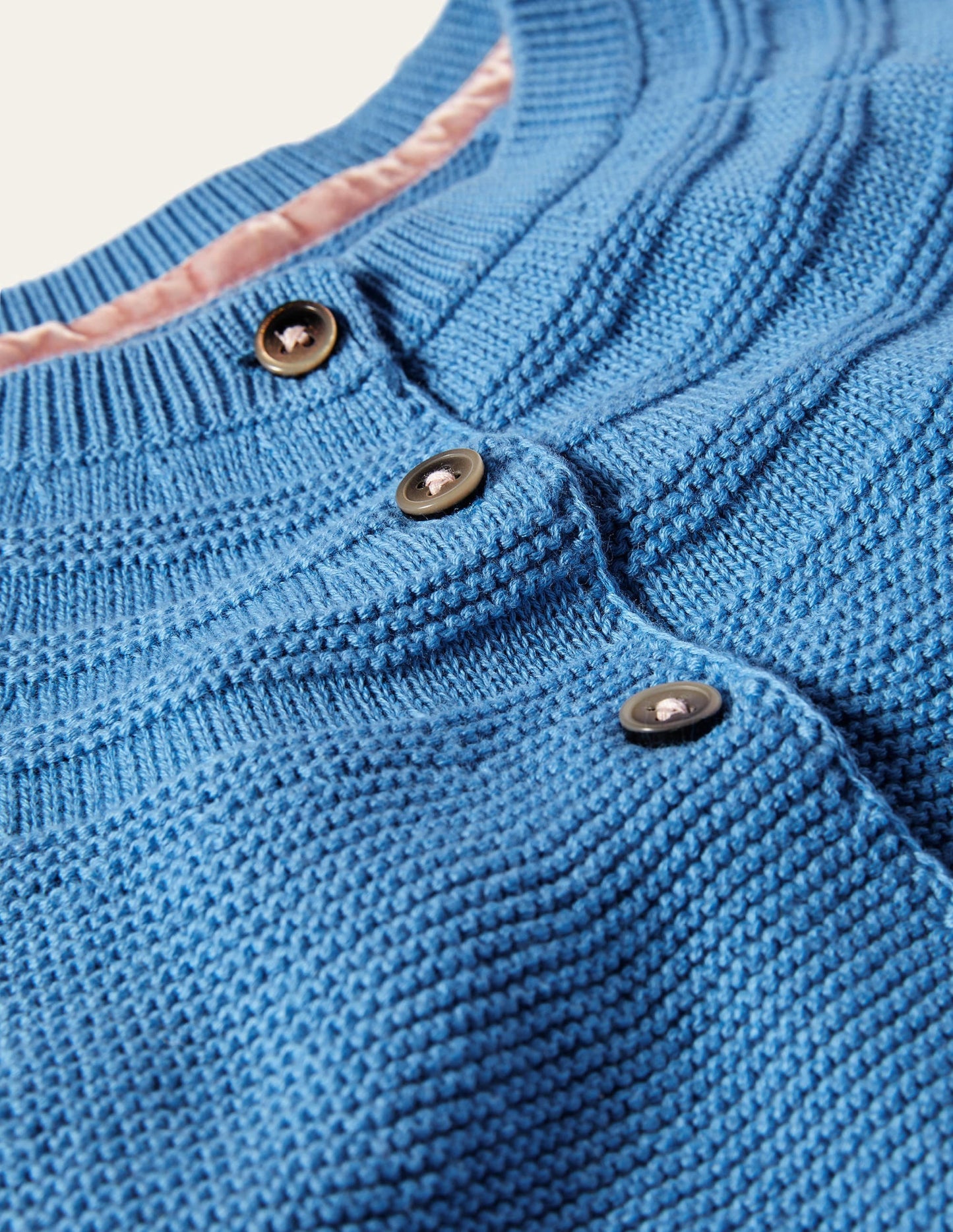 Blue Cashmere Blend Cardigan-Elizabethan Blue