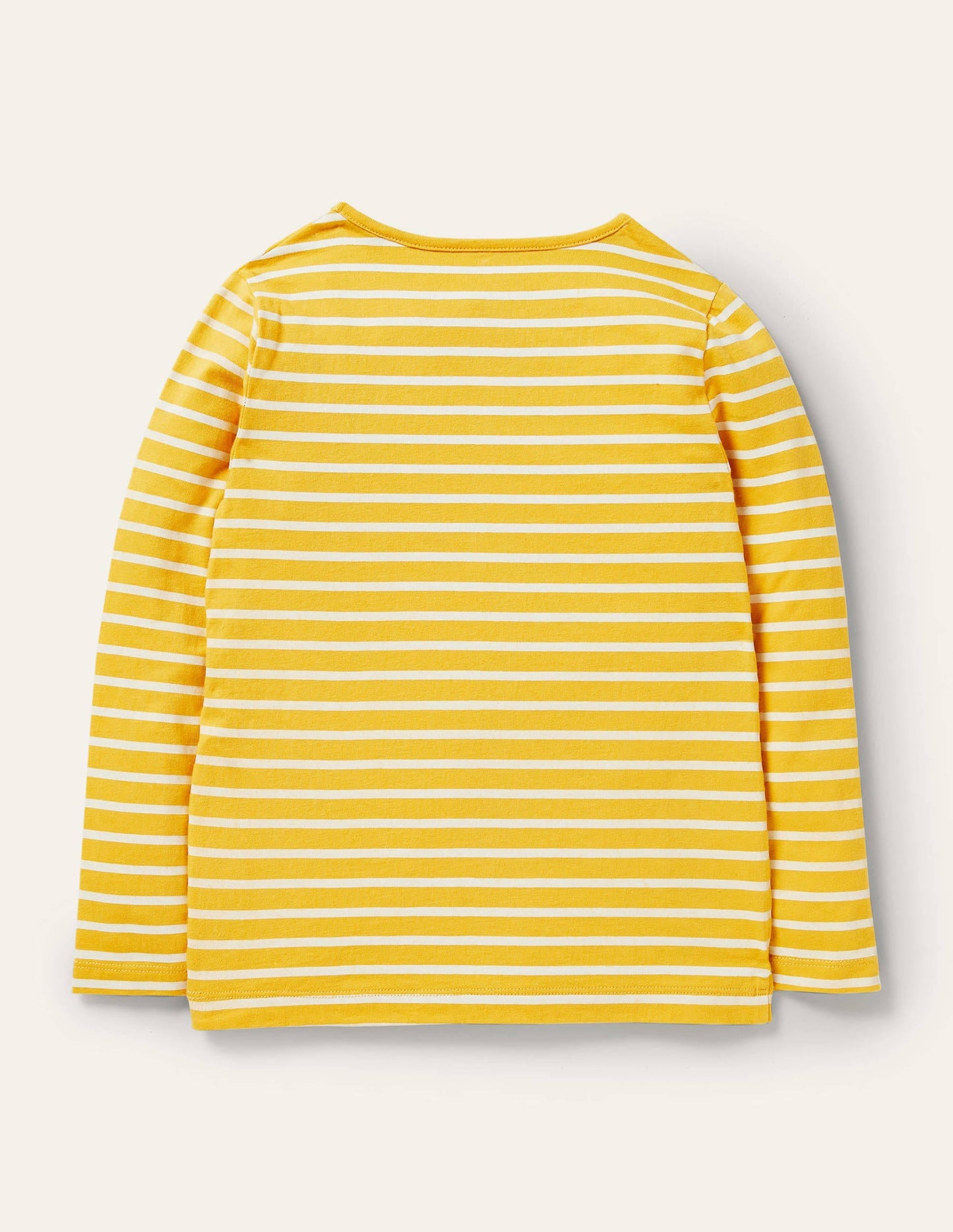 Big Appliqué T-shirt-Sweetcorn Yellow/Ivory Birds
