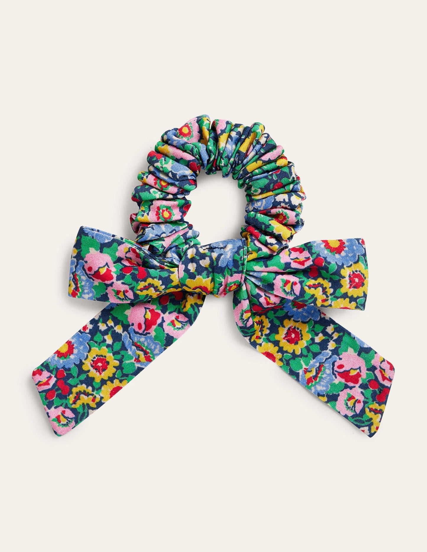 Bow Scrunchie-Bright Multi Floral