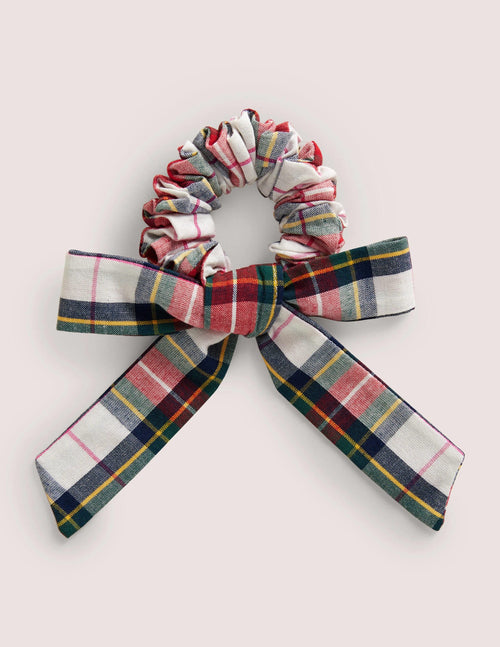 Bow Scrunchie-Multi Check