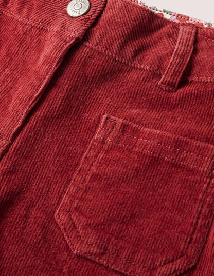 Bootleg Jeans-Russet Red Cord
