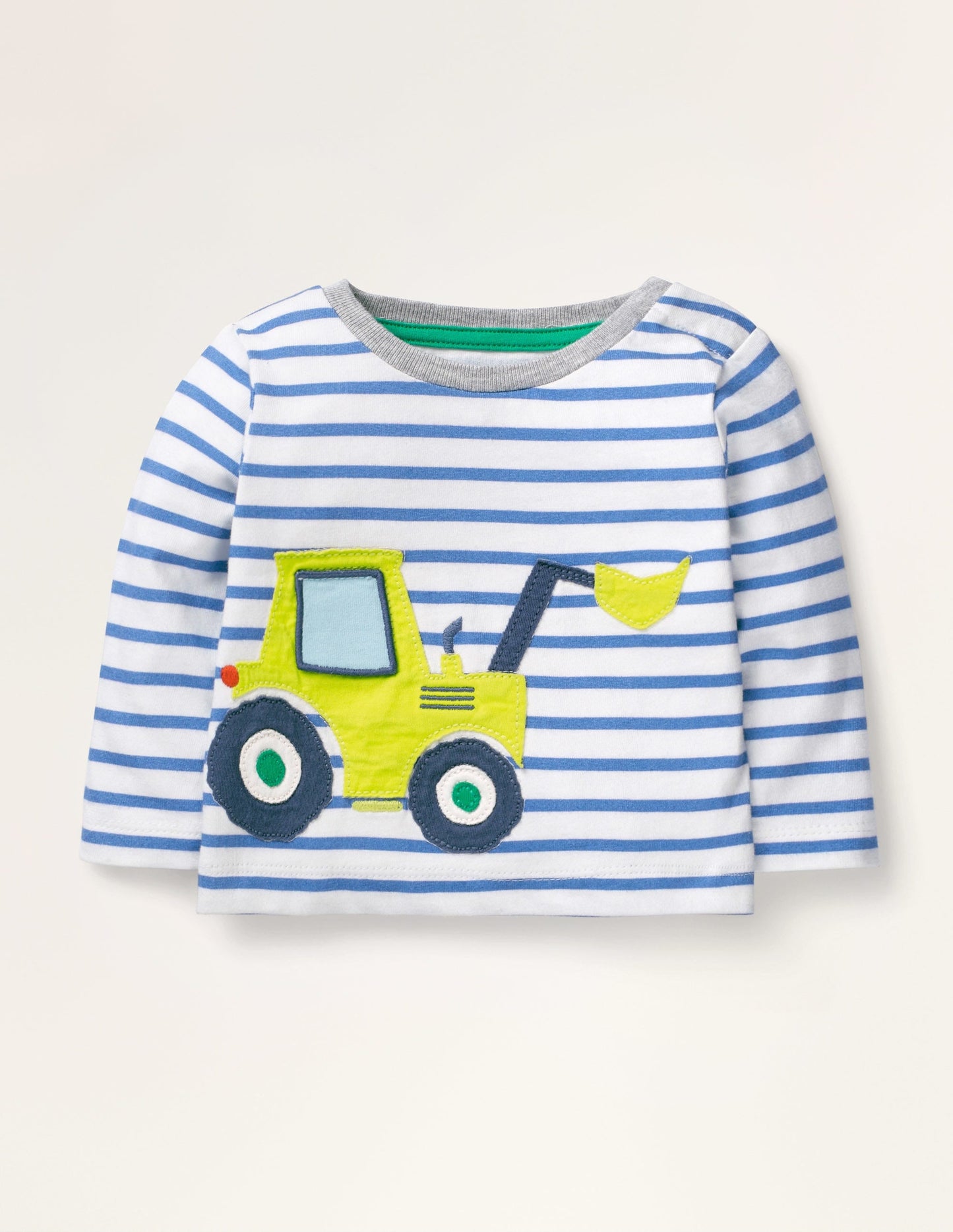 Big Appliqué T-shirt-White/Duke Blue Digger