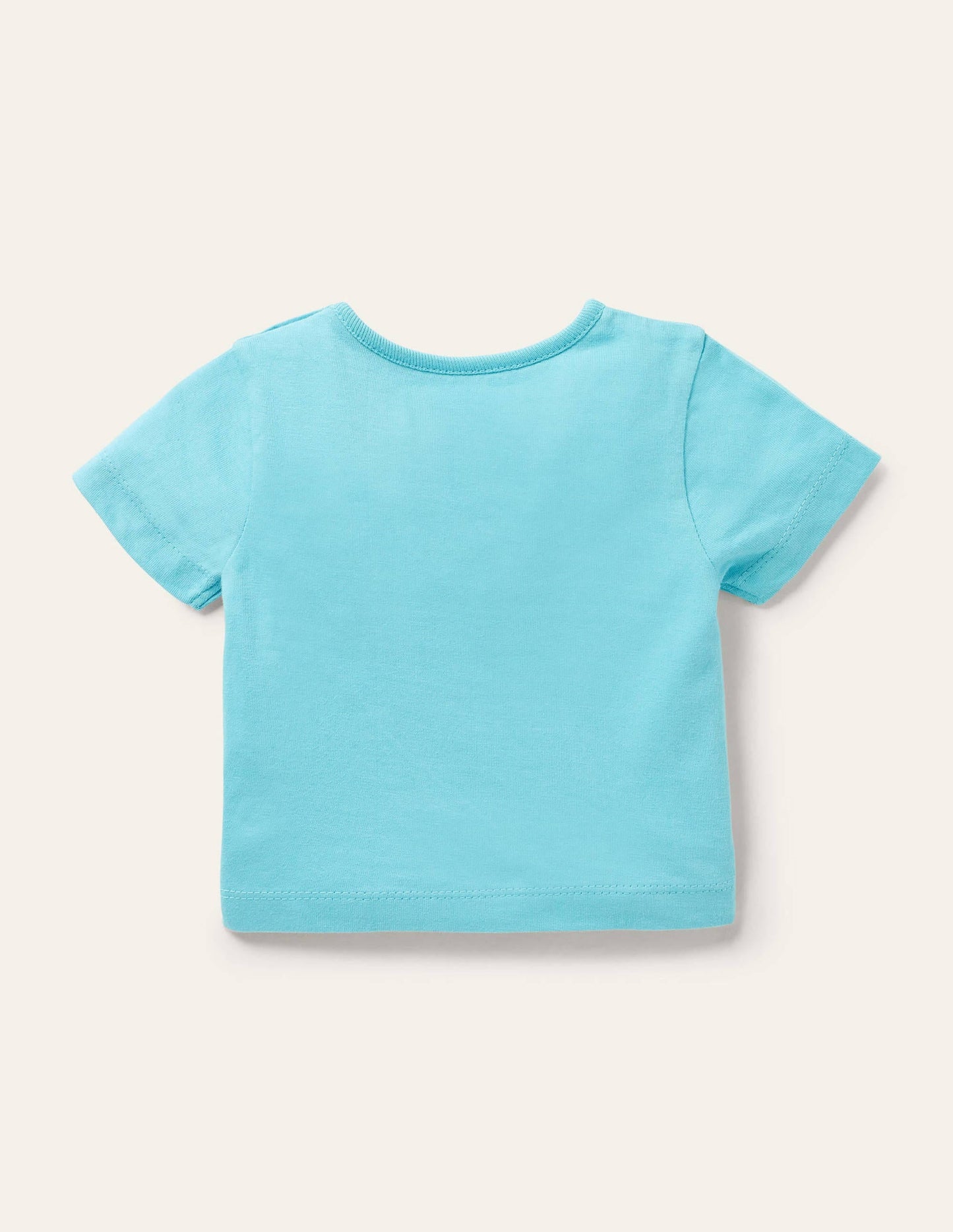 Big Appliqué T-shirt-Aqua Boat