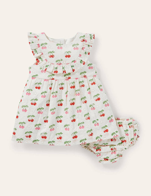 Broderie Woven Dress-Molly Mahon Cherries
