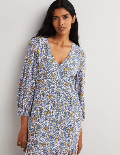 Blouson Sleeve Maxi Dress-Ivory, Enchanting Twig