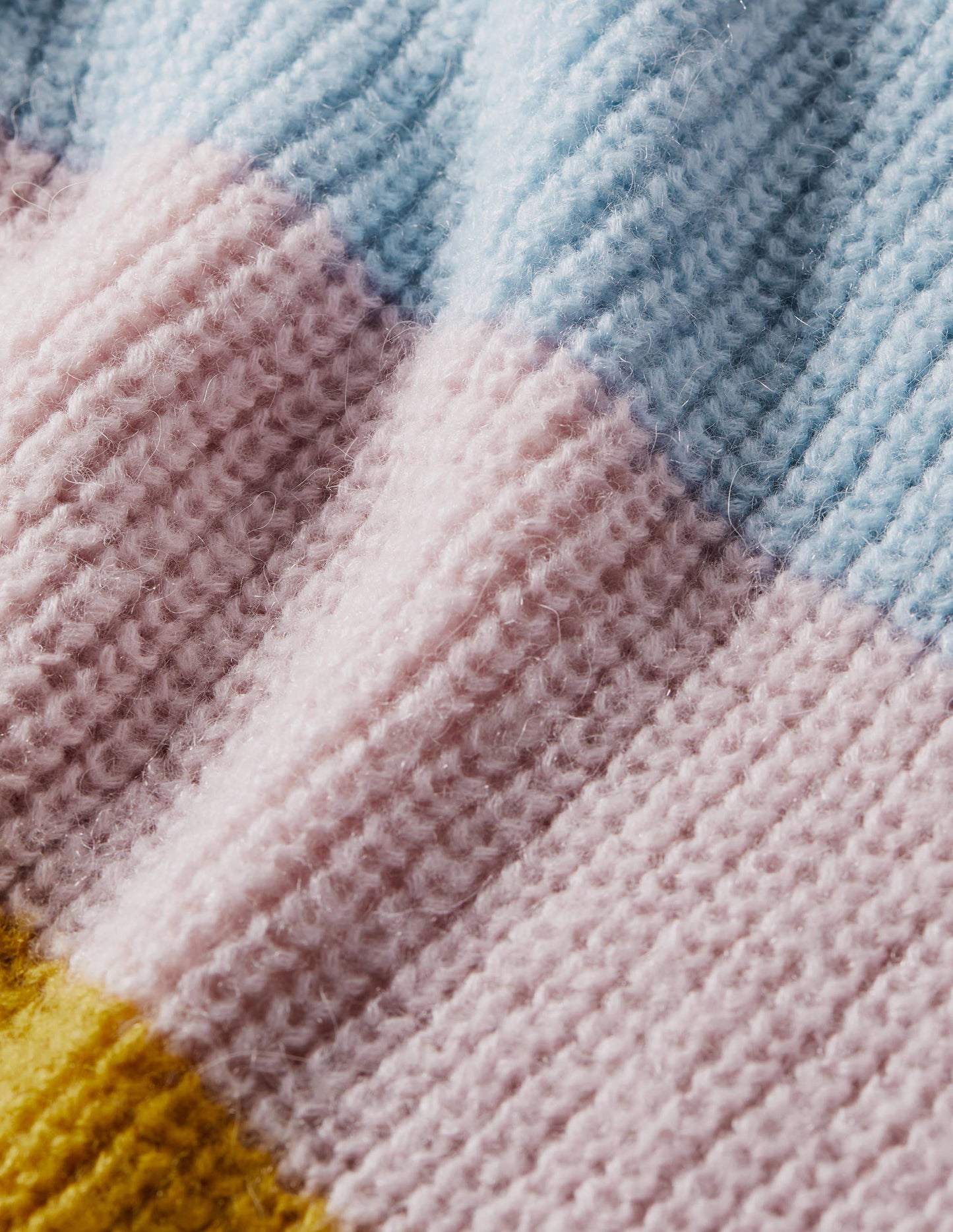 Blouson Cuff Fluffy Sweater-Fluffy Rainbow Multi Stripe