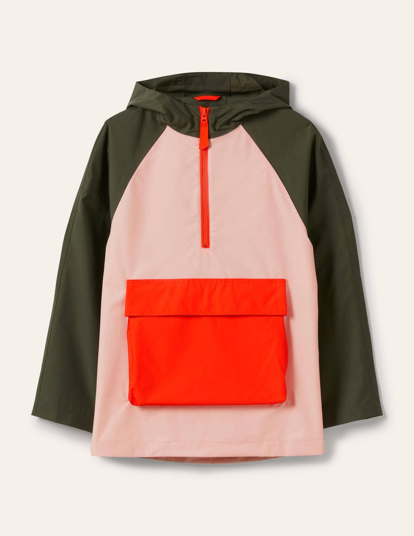 Belle Packaway Anorak-Milkshake/Khaki