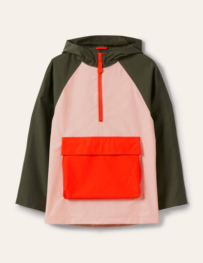 Belle Packaway Anorak-Milkshake/Khaki