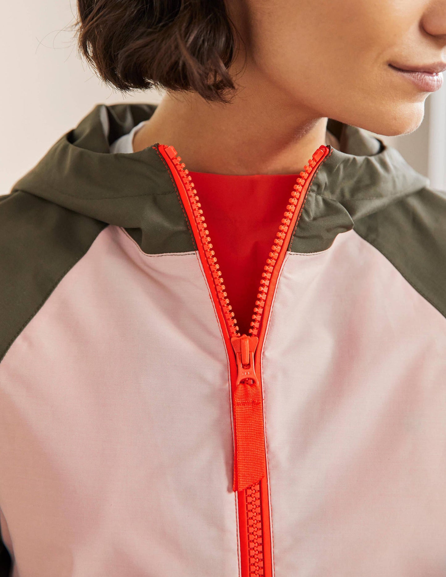 Belle Packaway Anorak-Milkshake/Khaki