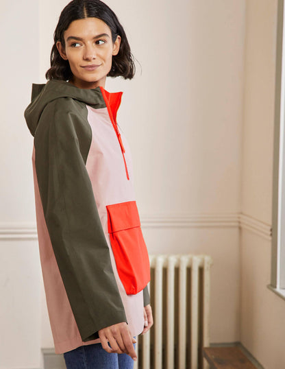 Belle Packaway Anorak-Milkshake/Khaki