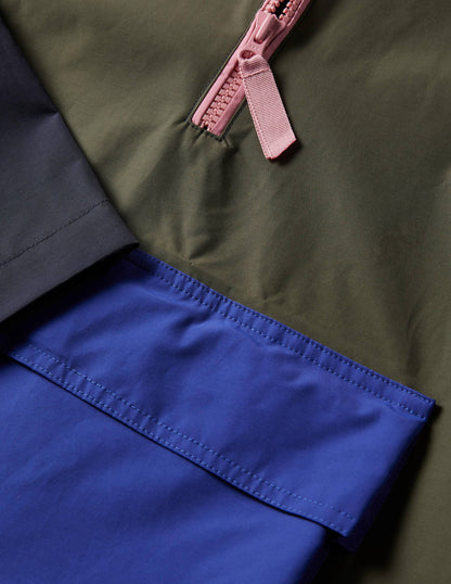 Belle Packaway Anorak-Navy/Khaki