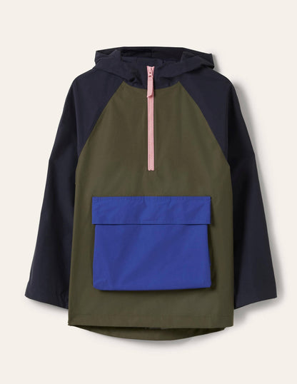 Belle Packaway Anorak-Navy/Khaki