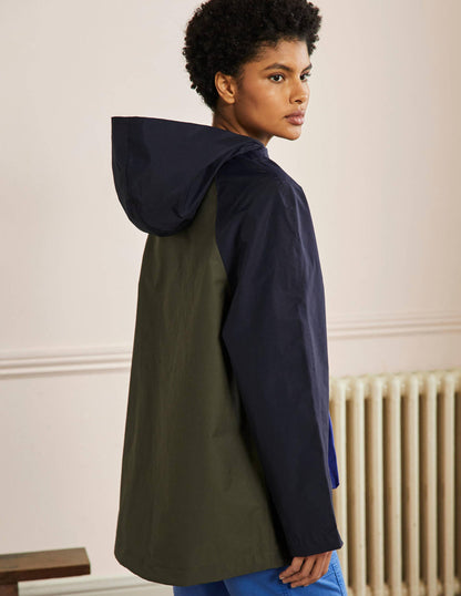 Belle Packaway Anorak-Navy/Khaki