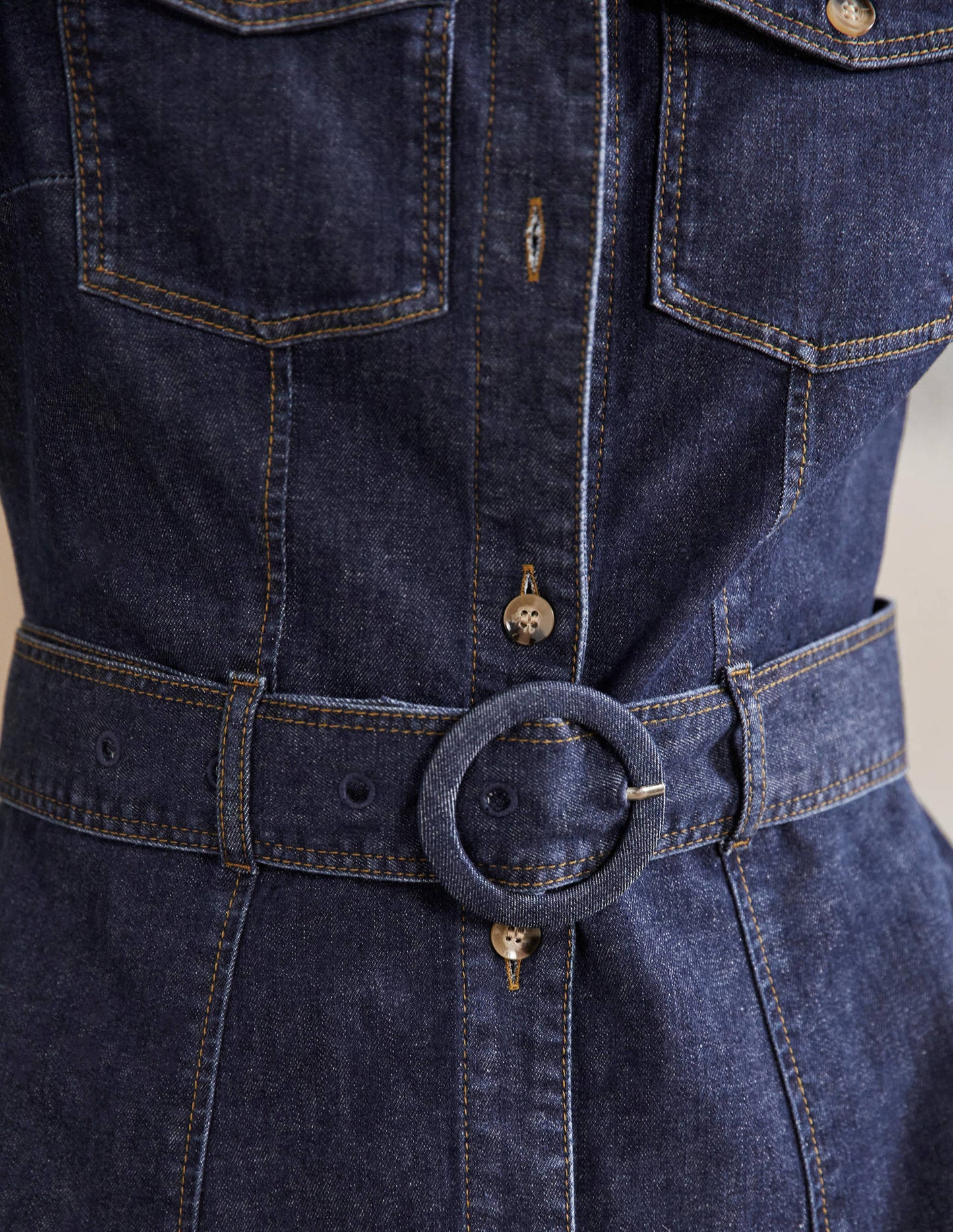 Belted Midi Shirt Dress-Mid Vintage