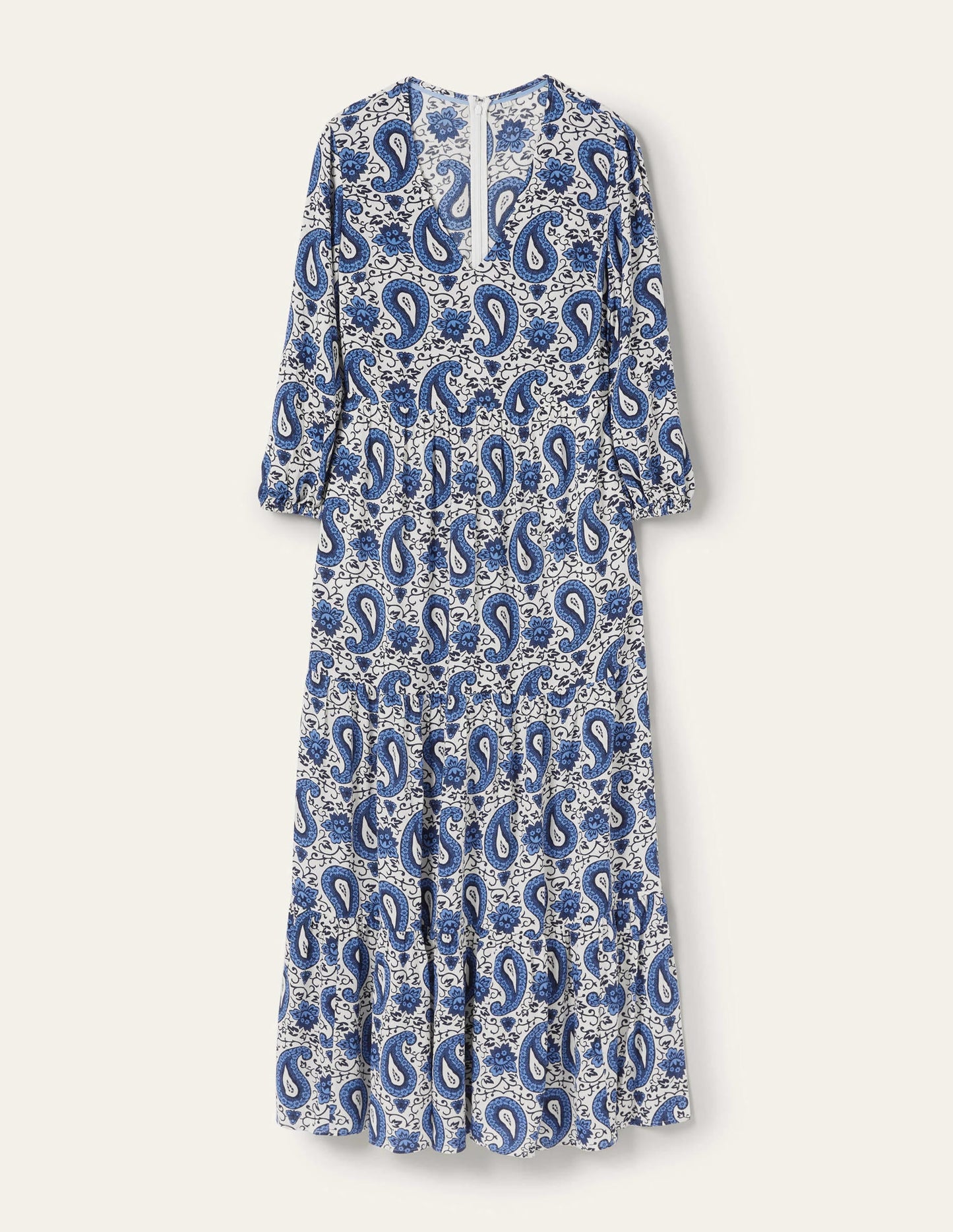 Blouson Sleeve Maxi Dress-Hyacinth, Enchanting Paisley