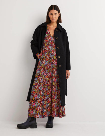 Blouson Sleeve Maxi Tea Dress-Multi, Ditsy Garden