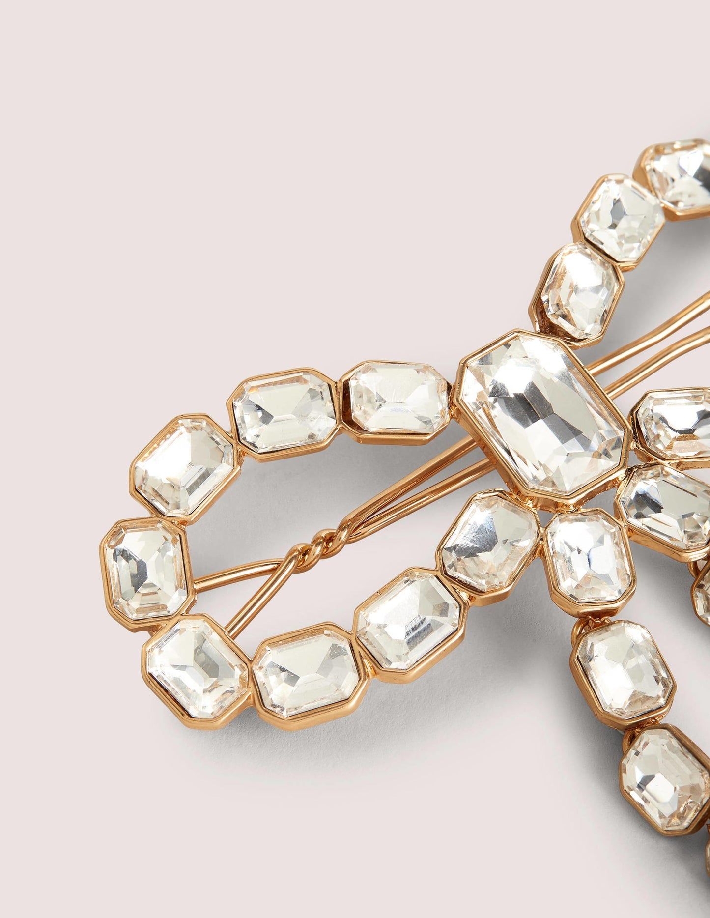 Bow Embellished Hair Slide-Clear