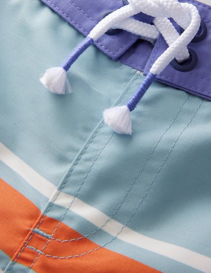 Board Shorts-Tourmaline, Fire Opal Stripe