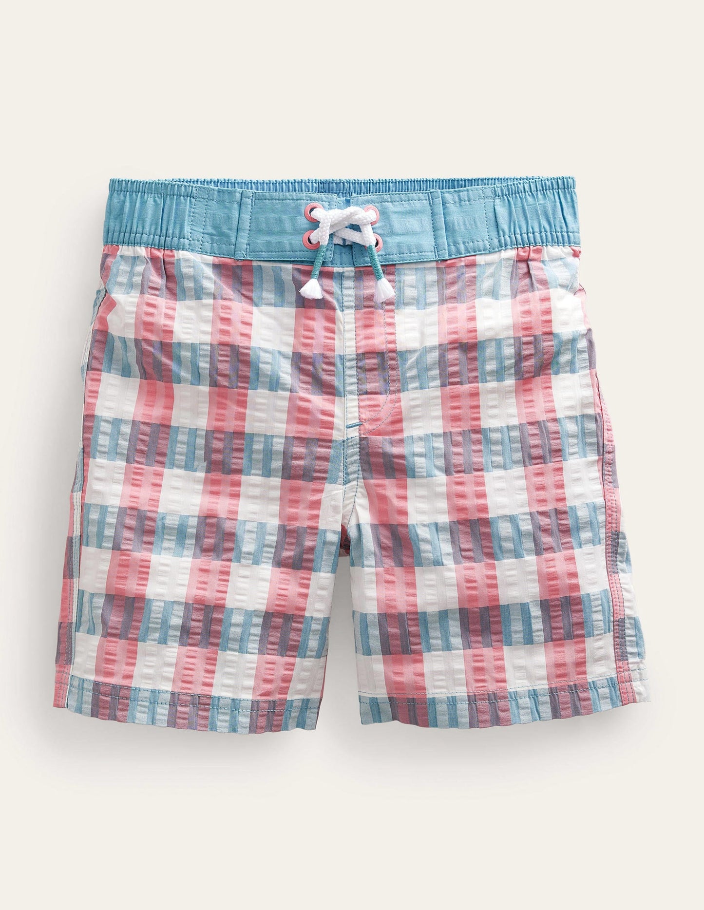 Board Shorts-Pink/Green Check