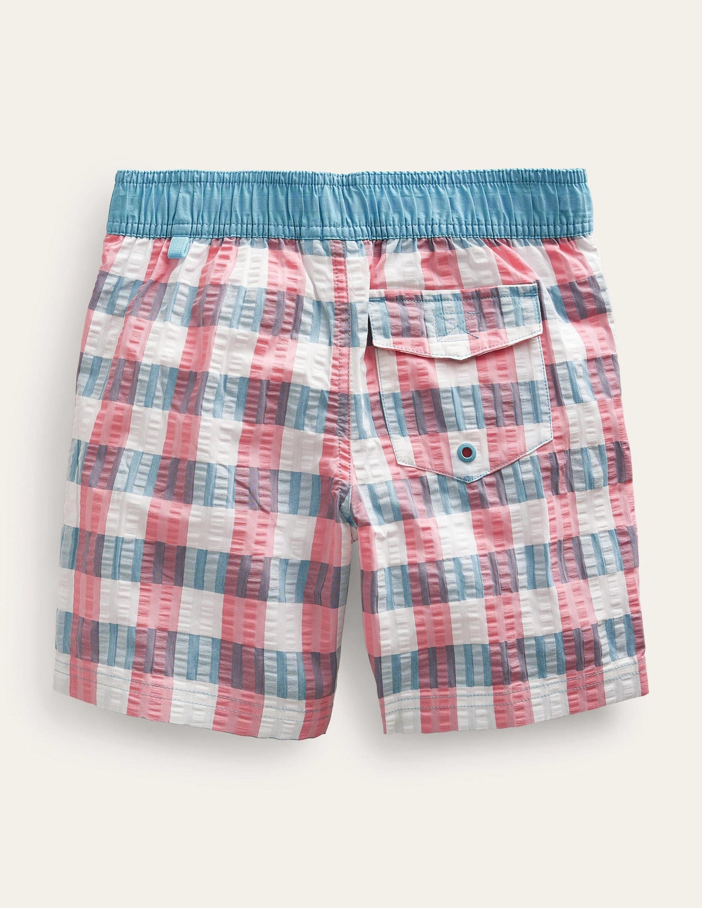 Board Shorts-Pink/Green Check