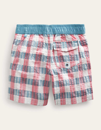 Board Shorts-Pink/Green Check