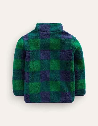 Borg Chuck-on Jacket-Green Check