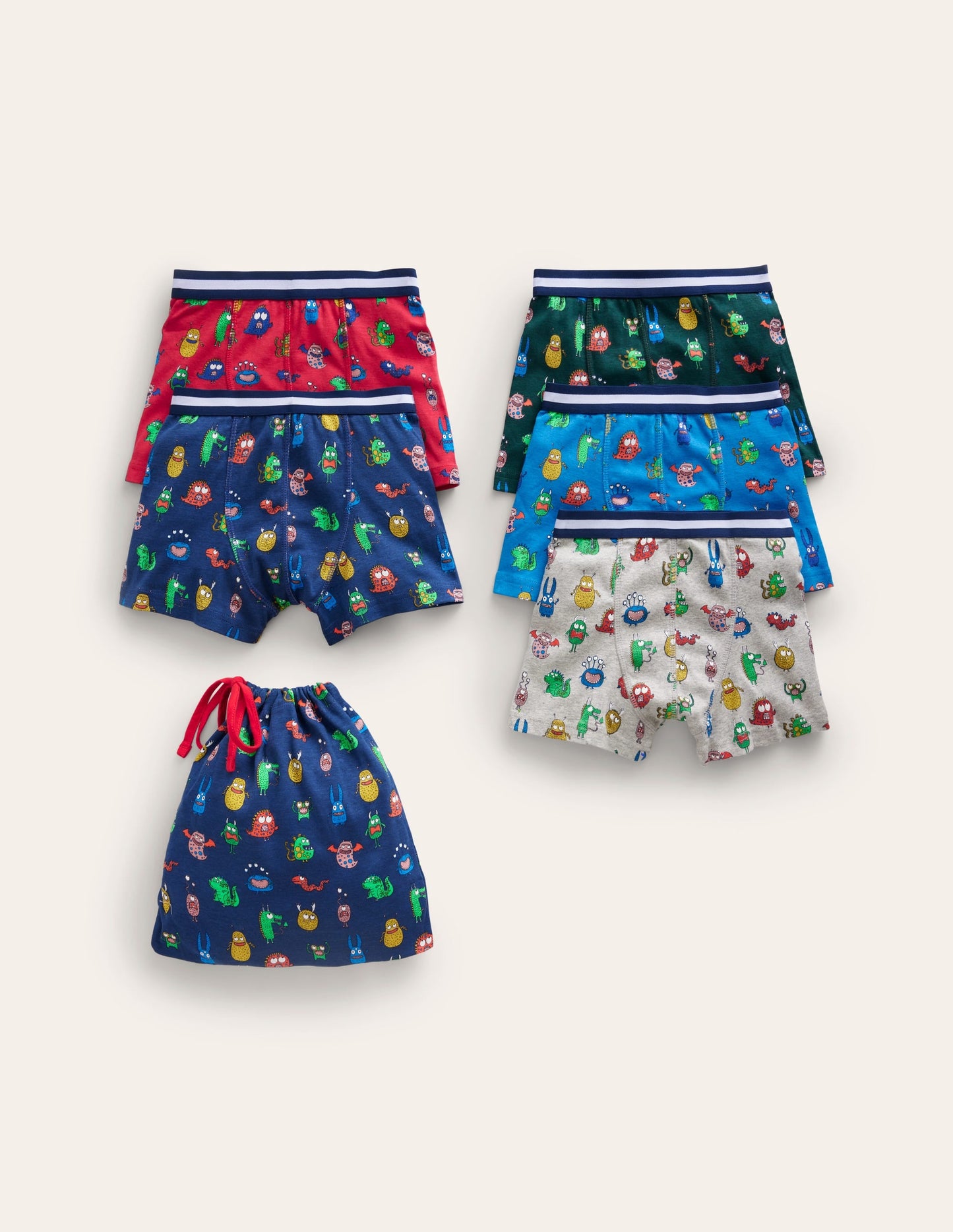 Boxers 5 Pack-Multi Monsters