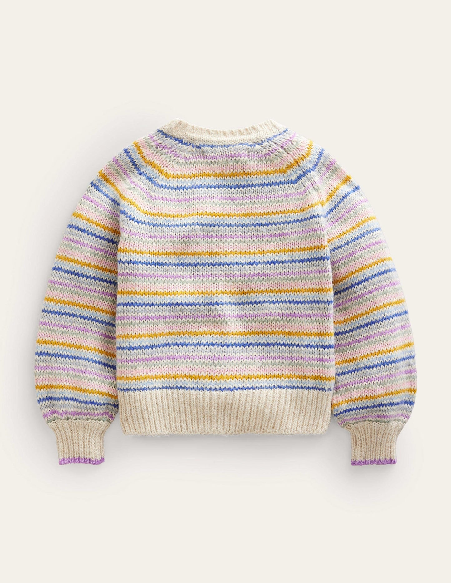 Blouson Stripe Cardigan-Multi Stripe