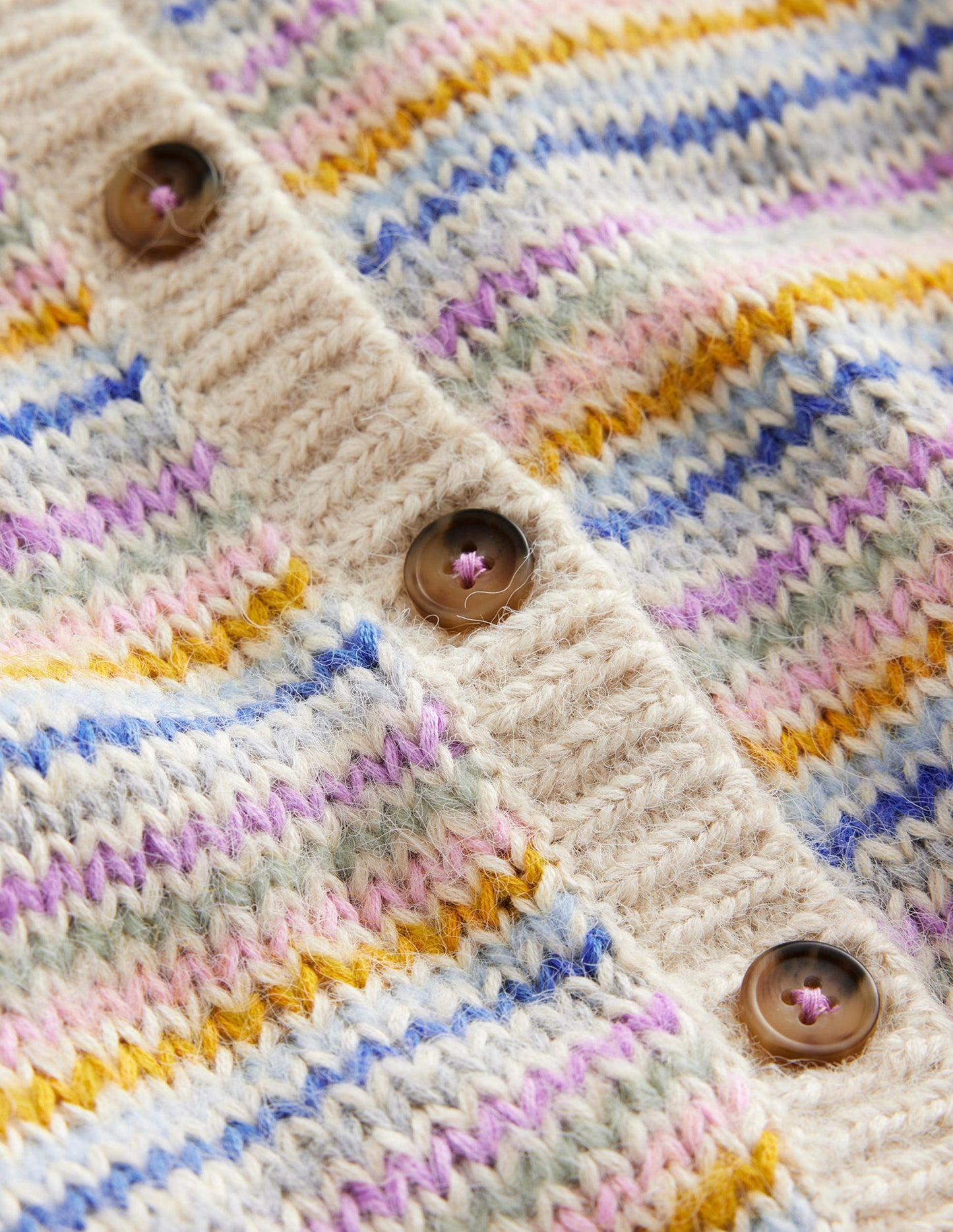 Blouson Stripe Cardigan-Multi Stripe