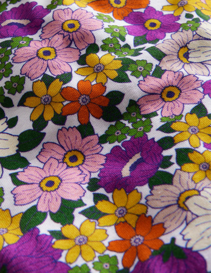 Biker Shorts-Radiant Orchid Purple Floral
