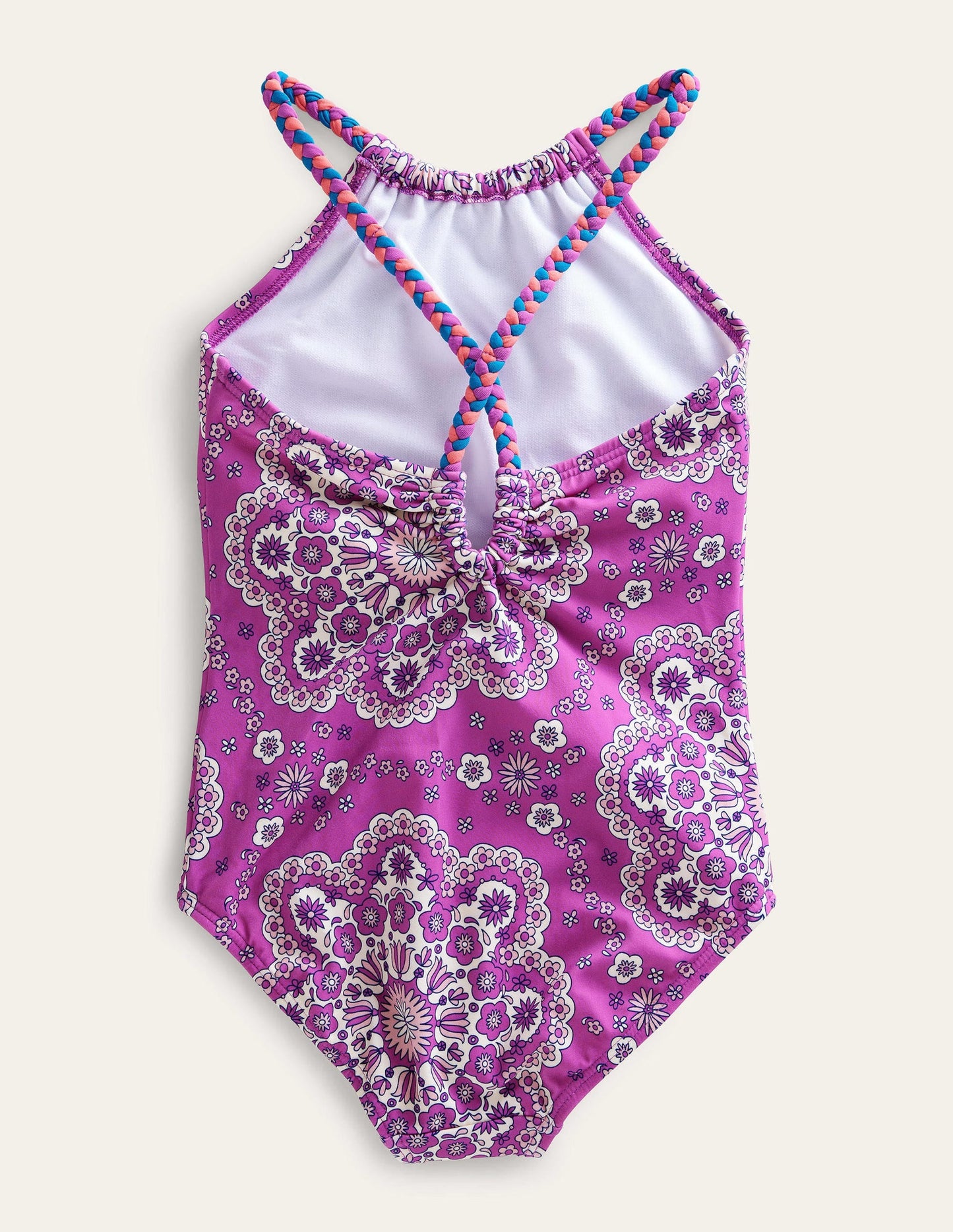Braided Loop Back Swimsuit-Radiant Orchid Dizzy Daisy