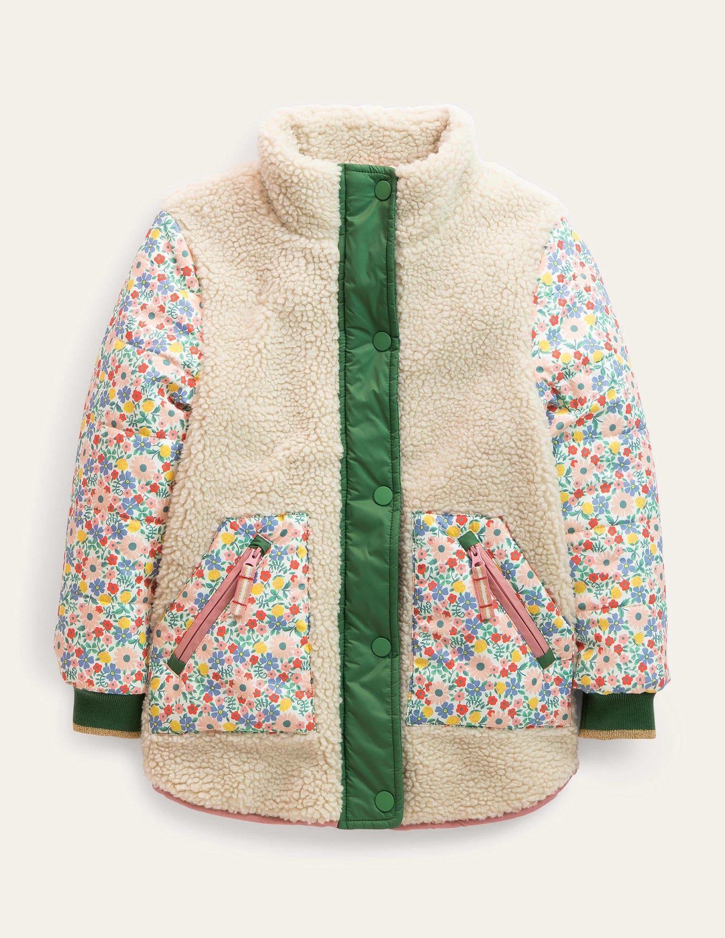 Borg Mix Coat-Vanilla Pod Floral