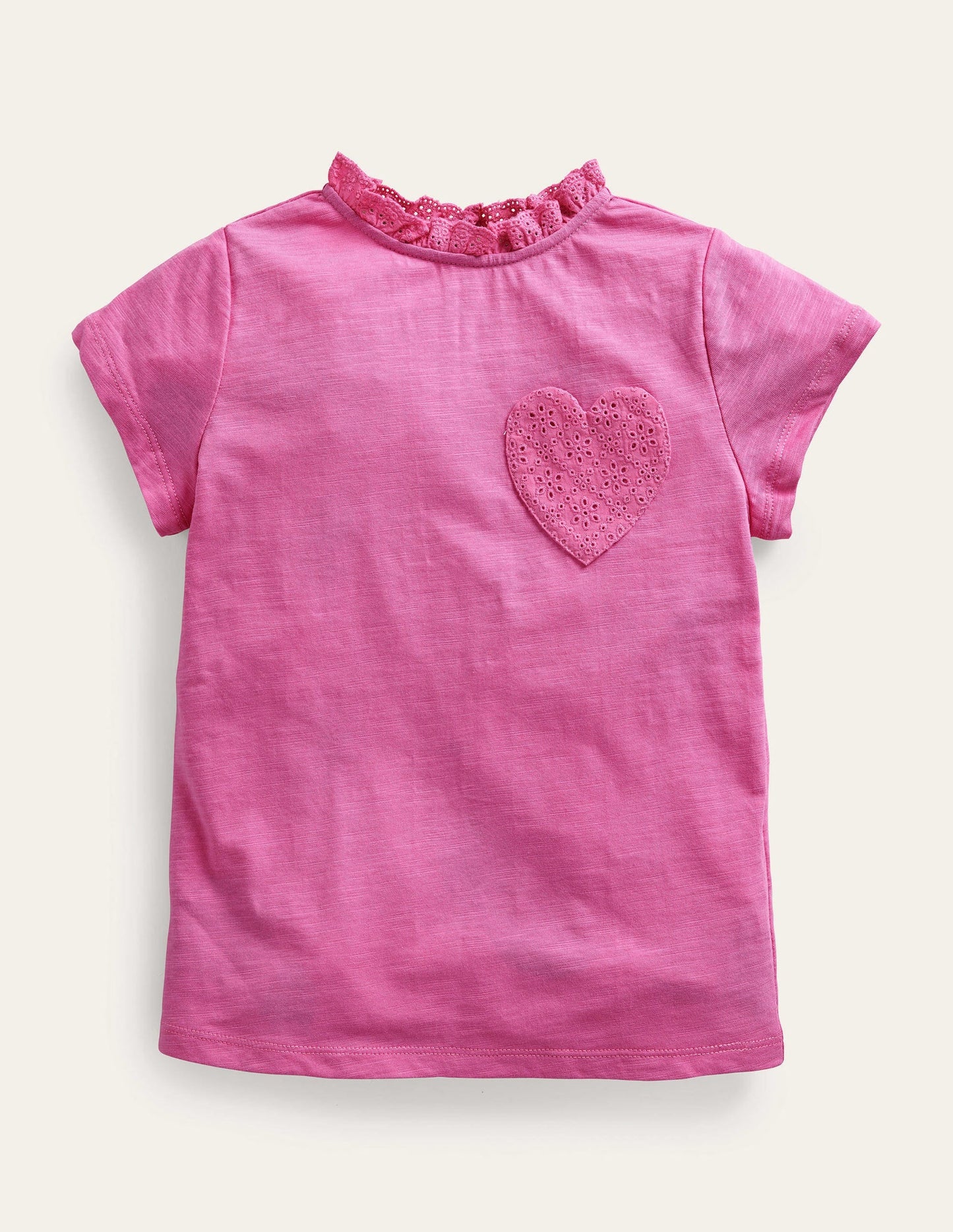 Broderie Pocket T-shirt-Tickled Pink