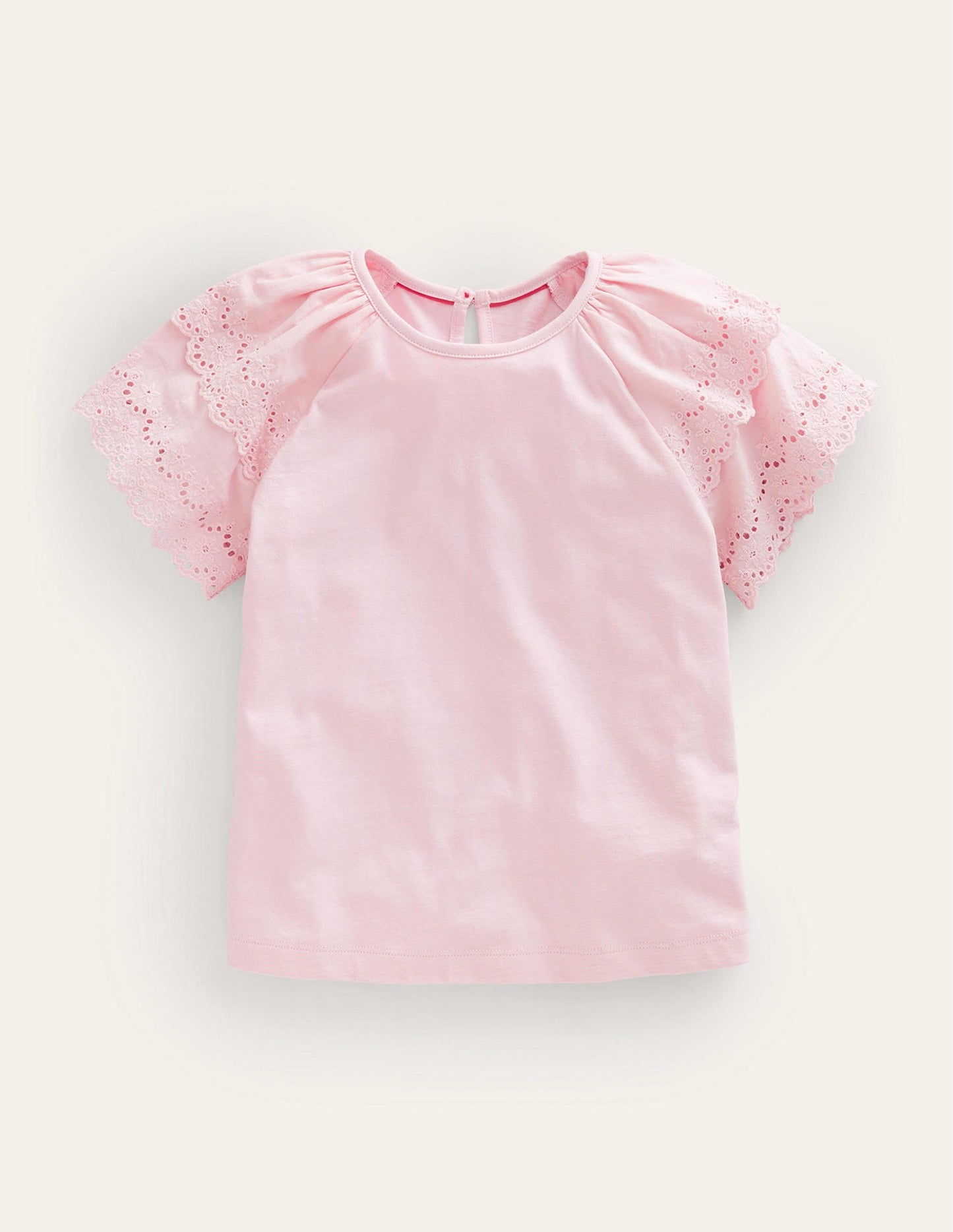 Broderie Mix T-shirt-Boto Pink