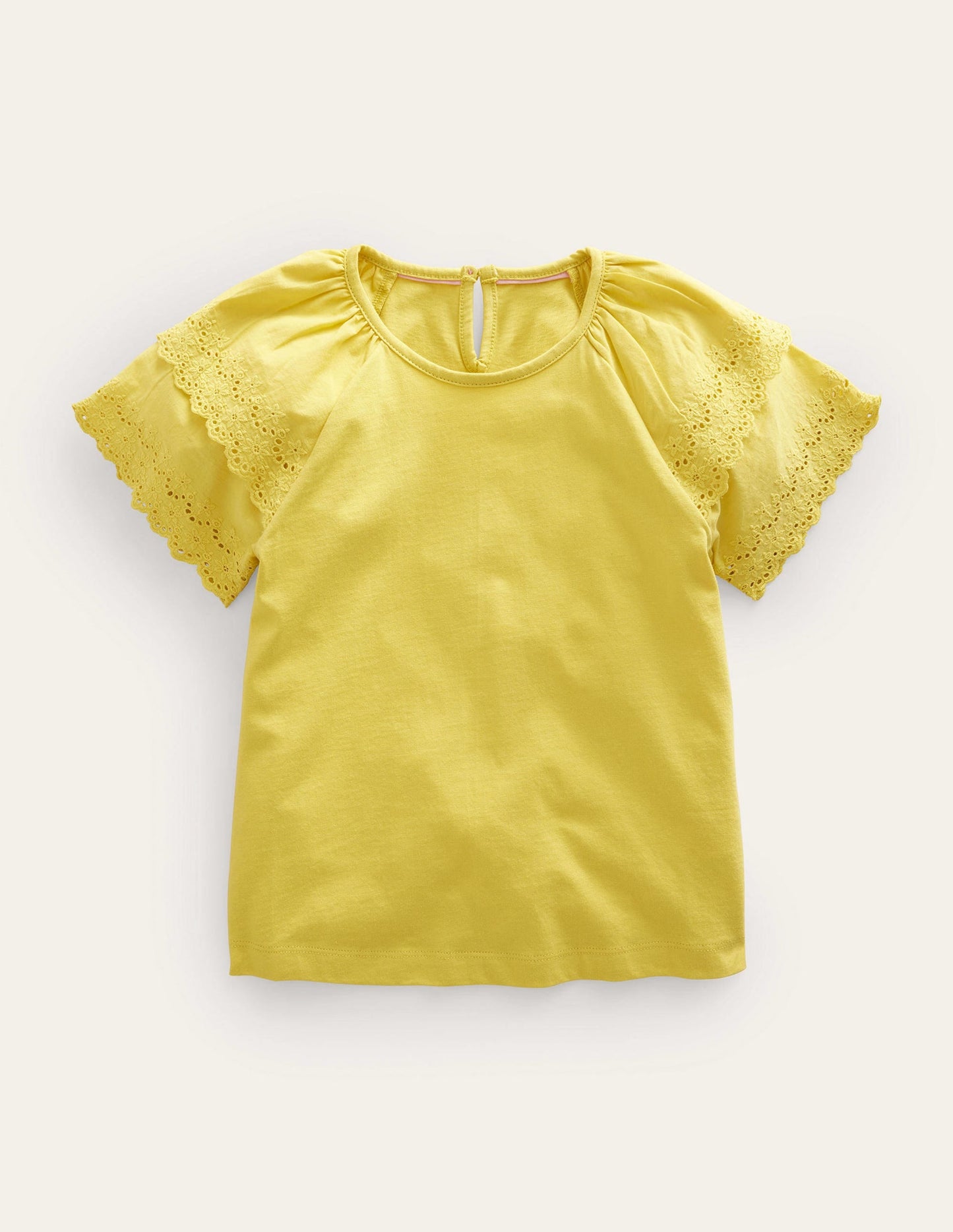 Broderie Mix T-shirt-Buttercup Yellow