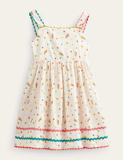 Bow Back Cotton Dress-Vanilla Pod Ice Creams