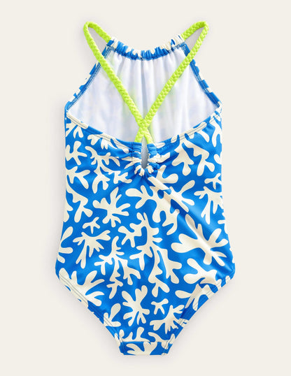 Braided Loop Back Swimsuit-Moroccan Blue