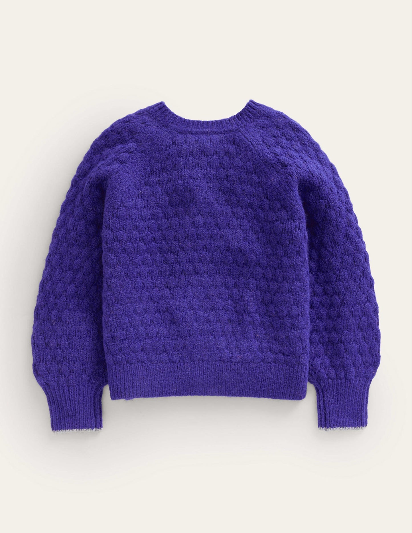 Bobble Stitch Cardigan-Bluing Blue