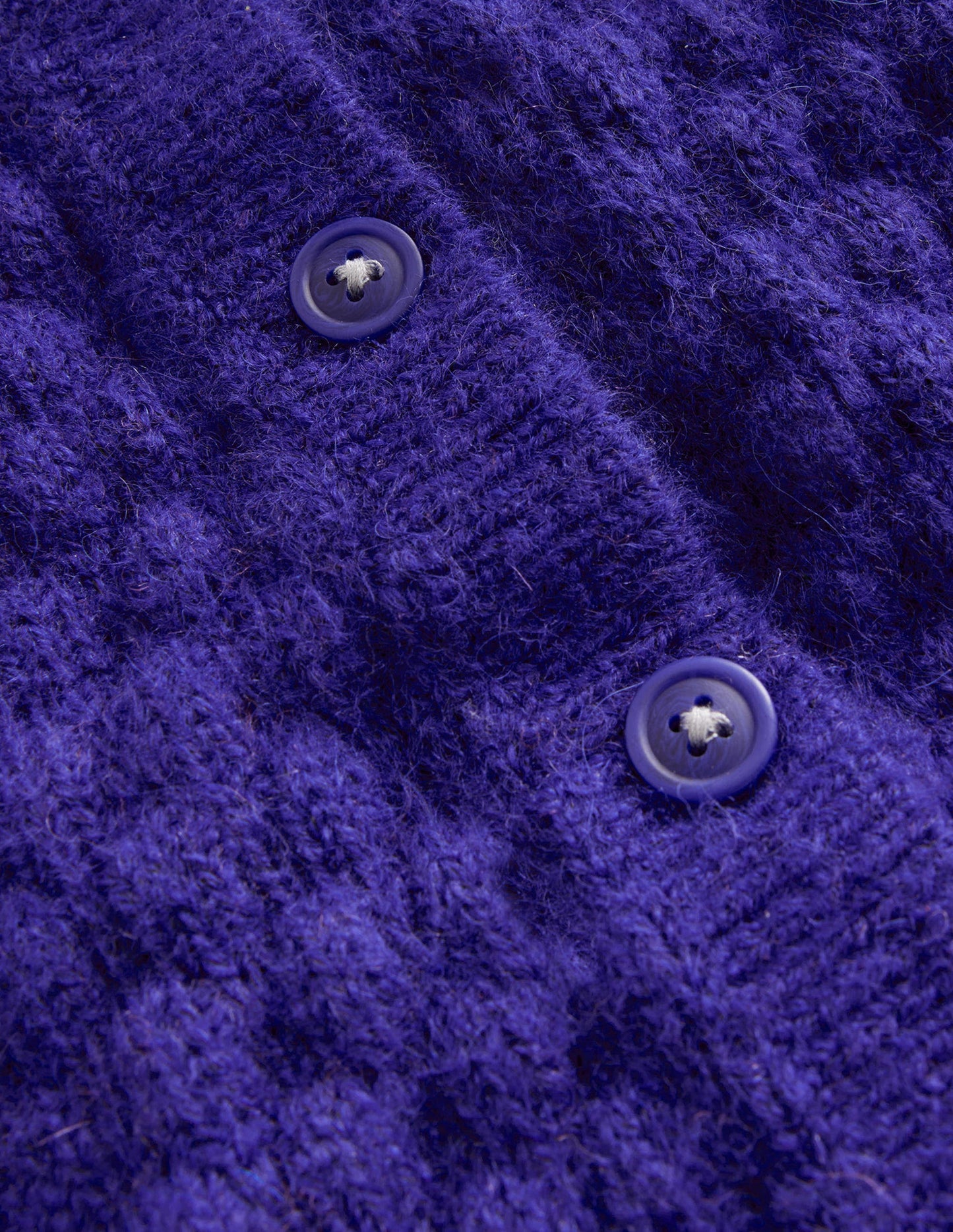 Bobble Stitch Cardigan-Bluing Blue