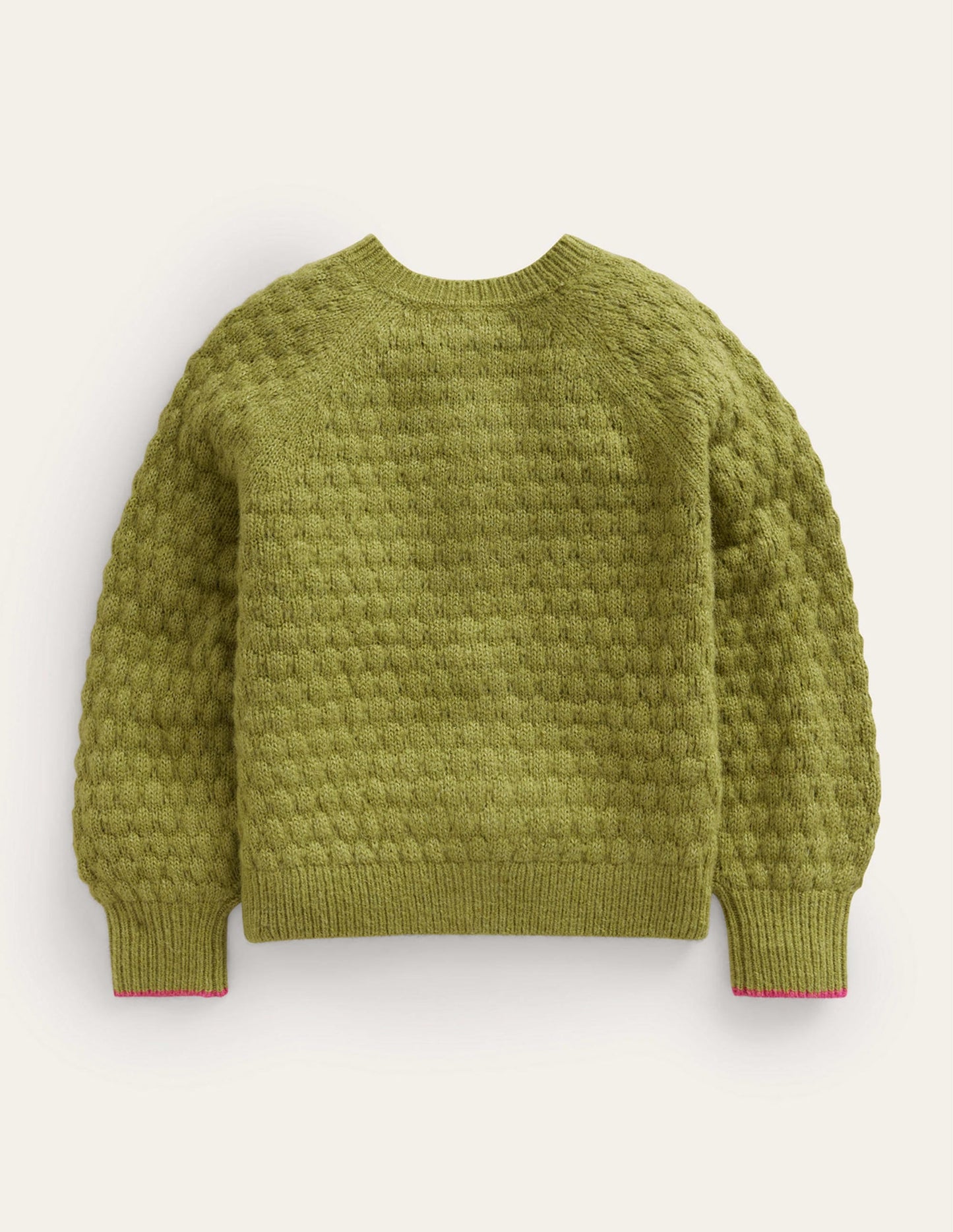 Bobble Stitch Cardigan-Starfruit Green