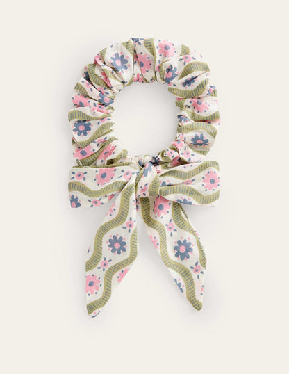 Bow Scrunchie-Multi Ditsy Floral