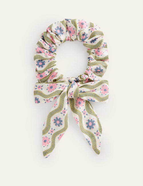 Bow Scrunchie-Multi Ditsy Floral